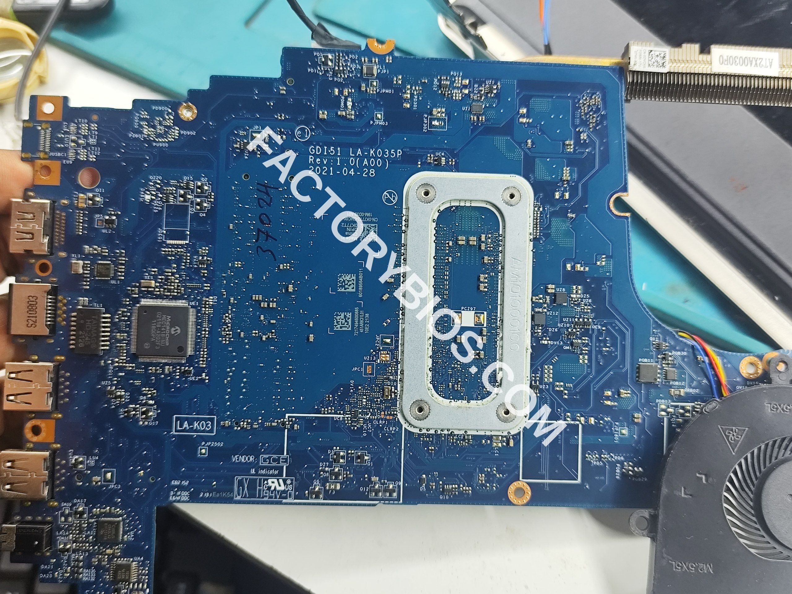 Dell Inspiron 3501 ICL - Dell Inspiron 3501  ICl 10th Gen GDI51 LA-K035P Rev  1 . 0( A00 ) 2021-04-28 FACTORY BIOS - Image 1