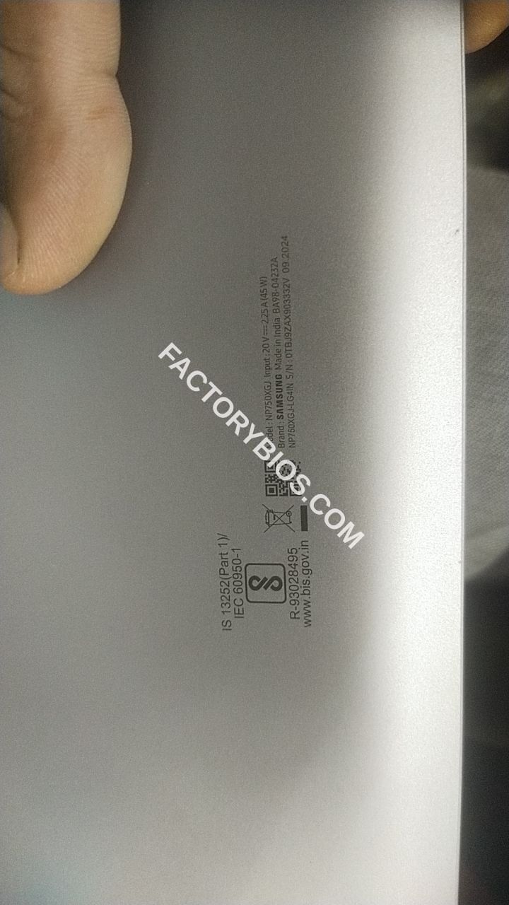 Samsung NP750XGJ - SAMSUNG NP750XGJ NB6099C_PCB_MB_MP1.0 TITAN4 P05CFP CFP FACTORY BIOS - Image 3