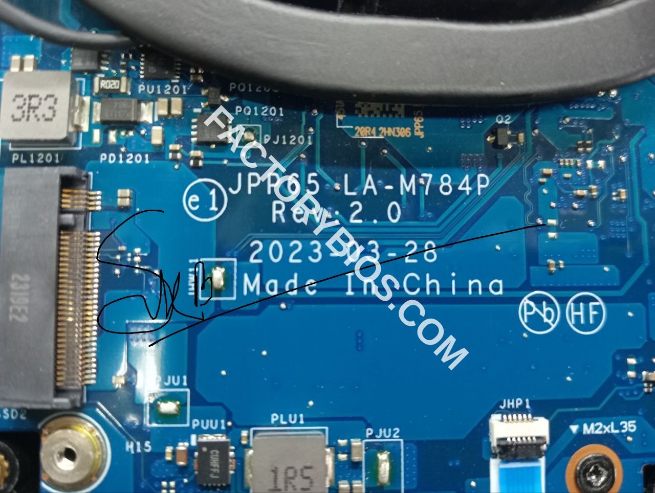 HP OMEN by HP Gaming Laptop 16-xf0xxx - OMEN by HP Gaming Laptop 16-xf0xxx JPP65 LA-M784P Rev 2.0 2023-03 AMD 08BCA FACTORY BIOS - Image 1