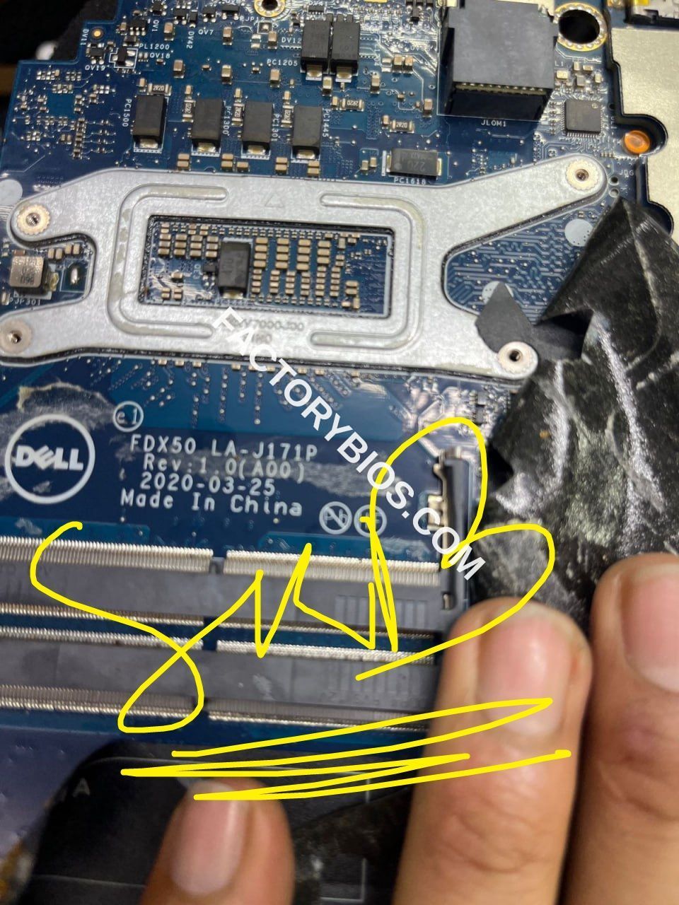 Dell Precision 7550 - Dell Precision 7550 SRH8P COR H FDX50 LA-J171P Rev 1.0 (A00) 2020-03-25 FACTORY BIOS - Image 1