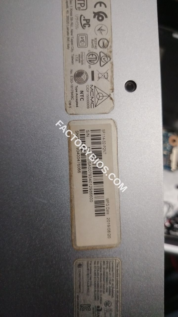 Acer SF114-32 - ACER SF114-32 Sapporo-GLK MB 17891-1M FACTORY BIOS - Image 3