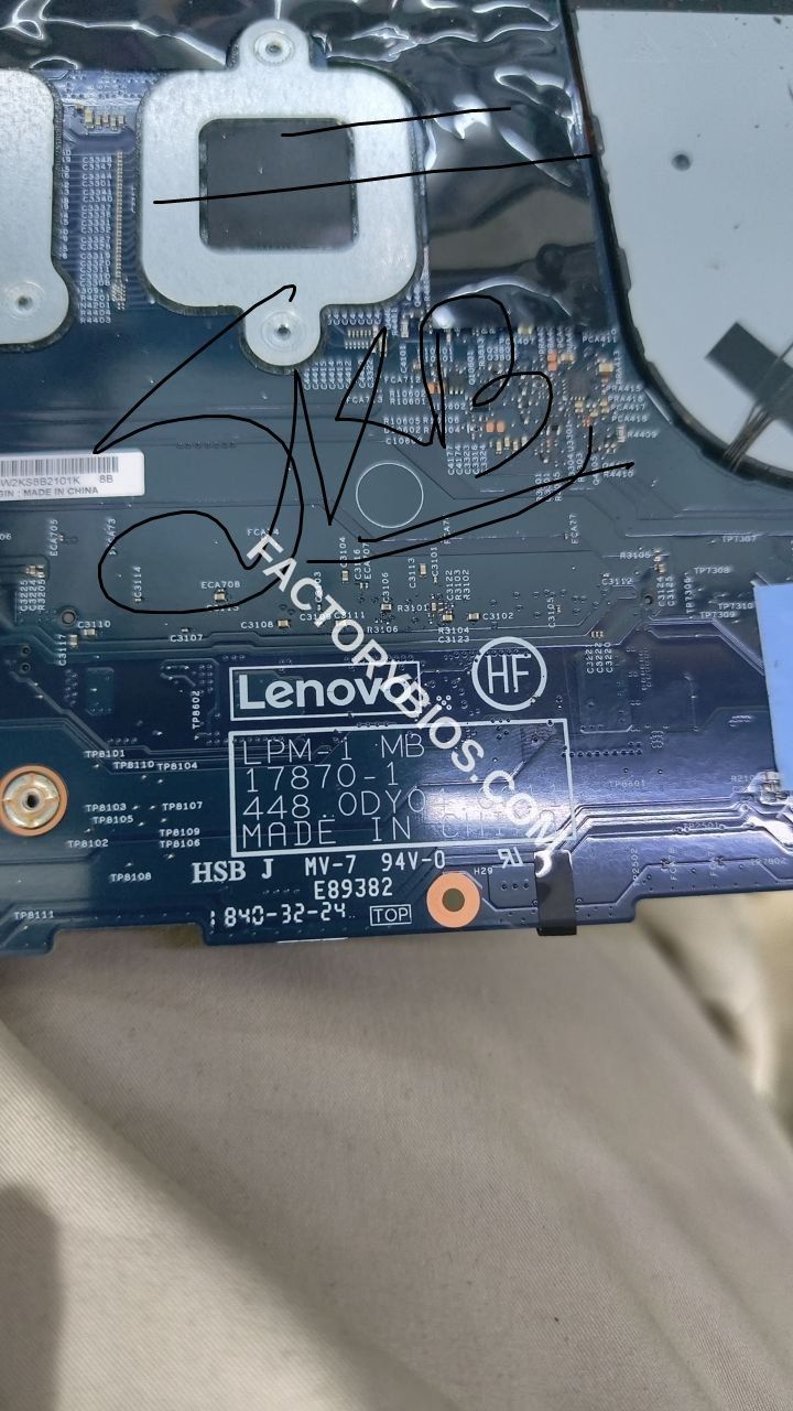 Lenovo Lenovo Thinkpad X1 Extreme 1st Gen - Lenovo Thinkpad X1 Extreme 1st Gen Type 20MF LPM-1 MB 17870-1 N2EET CON H DIRECT UNLOCK CSME12 FACTORY BIOS - Image 1